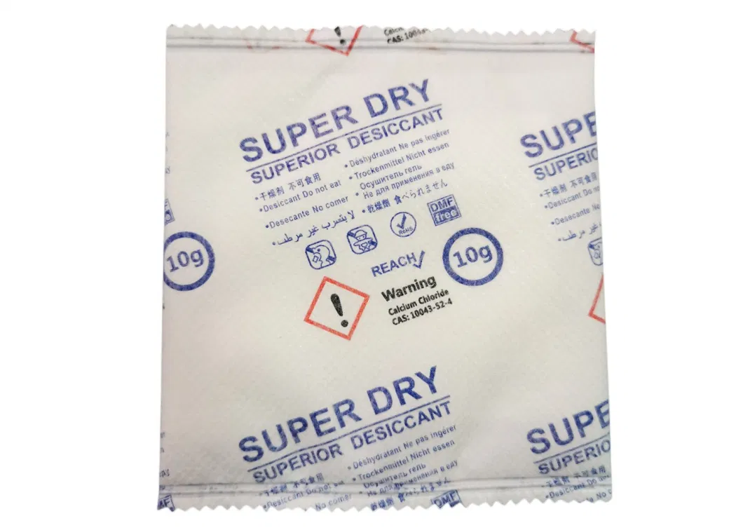 Mould Proof Double-Layer 2g Calcium Chloride Desiccants for Footwear
